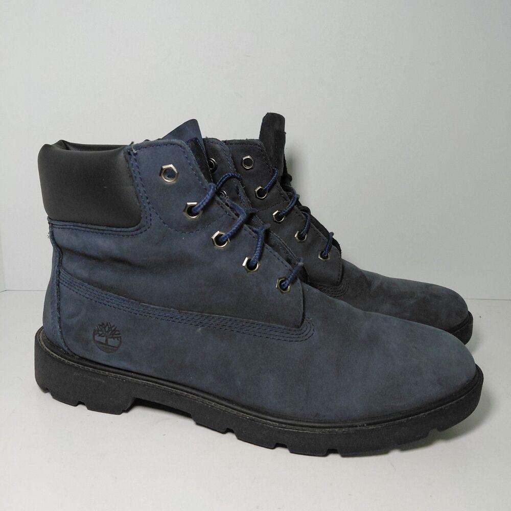 Timberland Mens Sz 7/Women 8.5 Blue Suede 6-Inch Premium Boots Waterproof